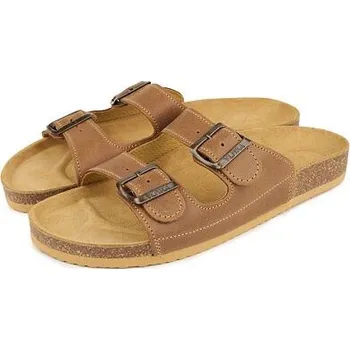 Pánské pantofle Vlnka Pánské korkové anatomické nazouváky Alex hnědá velikost obuv dospělí 47