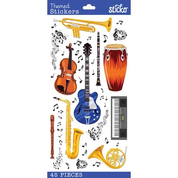 Samolepící dekorace Samolepky Sticko - Hudební nástroje