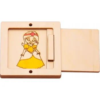 Obraz OKÉNKO RÁMEČEK S OBRÁZKEM DO SENZORICKÉ TABULE - OKÉNKO S PRINCEZNOU