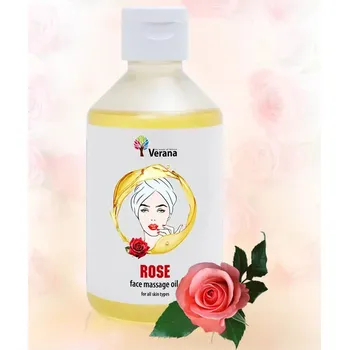 Masážní přípravek Masážní olej na obličej Verana Růže 250 ml