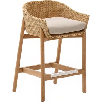 Zahradní barová židle z umělého ratanu Kave Home Galea 75 cm