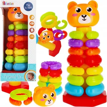 Hračka pro nejmenší Piramida Medvídek s kroužky