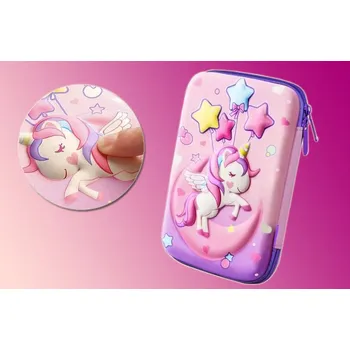 Penál Školní penál – pouzdro Jednorožec s 3D grafikou