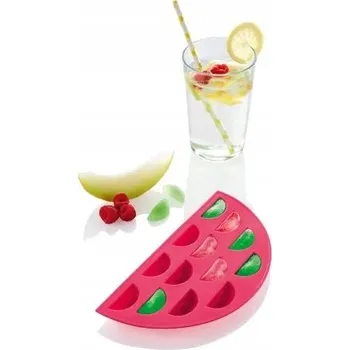 Tvořítko na led Forma na ledové kostky silikonová, tvar melounu, růžová ERNESTO