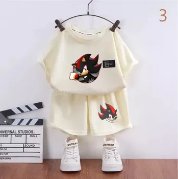 Sonic the Hedgehog - letní set kraťasy + tričko (béžová) Motiv: 3) snk319k-snk267y, Velikost: 150