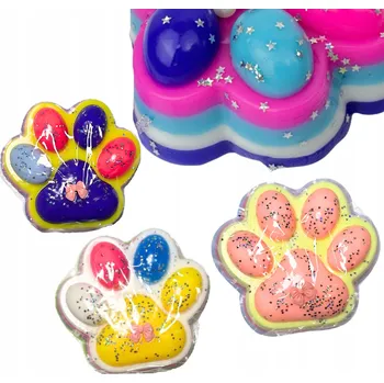 Hračka pro nejmenší MAČKACÍ HRAČKA KOČIČÍ TLAPKA MEGA VELKÁ TLUSTÁ SVÍTÍCÍ ANTISTRESOVÁ HRAČKA SQUISHY