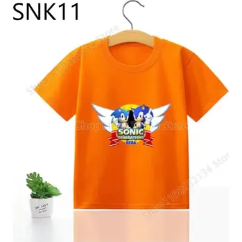 Dětské tričko Sonic (oranžové/červené), různé potisky Motiv: oranžová (SNK11), Velikost: 110