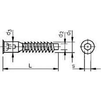 Vrut konfirmát 6.3x60 BÍLÝ ZINEK zápustná hlava