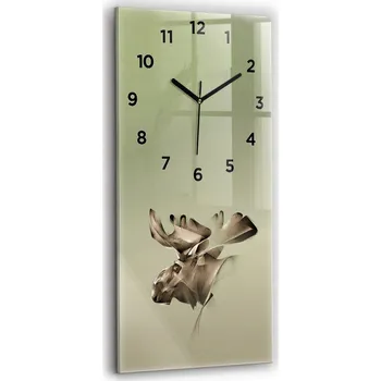 Hodiny Minimalistické Vertikální Skleněné Foto Hodiny na Zeď Grafika Los 30x60 cm