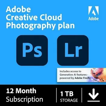 Grafický software Adobe Creative Cloud Photography Plan, 1 TB - 1 rok