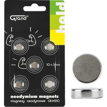 Dekorativní magnet Grand magnet neodymový 10mm GR-N510 5ks 130-1968 557463