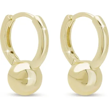 Náušnice Pozlacené náušnice 14k kruh s kuličkou 1003209-1