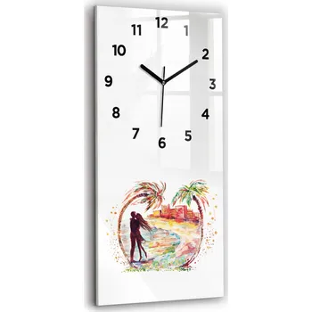 Hodiny Nástěnné hodiny Wallfluent oranžové 30 cm