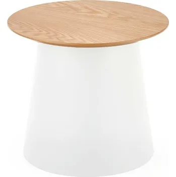 Konferenční stolek Kulatý konferenční stolek Alter Intesi bílý moderní skandinávský do obýváku 49 cm