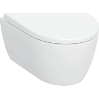 Klozet Geberit iCon wc mísa se sedátkem s pomalým sklápěním závěsná bez splachovacího kruhu s vírovým splachováním bílá lesk 503.048.00.8