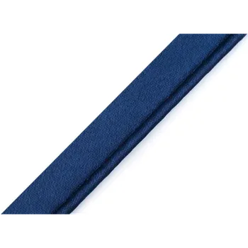 Stuha Paspulka saténová, výpustek 10 mm tmavě modrá, metráž