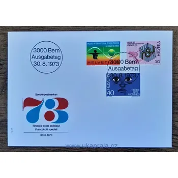 Sběratelství ŠVÝCARSKO FDC 1000/2, výročí II, r. 1973