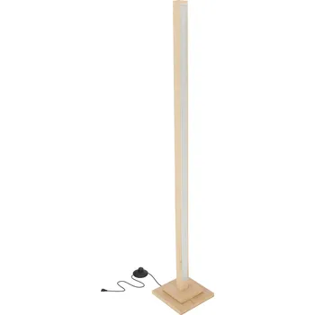 Stojací lampa CANDELLUX buk Stojací lampa Alset dřevo + stříbrná 1x18W LED 4000