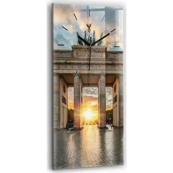 Hodiny Nástěnné hodiny tiché bez tikání Braniborská brána v Berlíně
