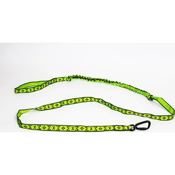 Vodítko pro psa ManMat šňůra s AMORTIZÉREM a ALU karabinou - zelená 185cm