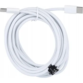 Datový kabel Kabel USB-C na USB-C 3.0 PD 30W HD26 bílý 3 metry