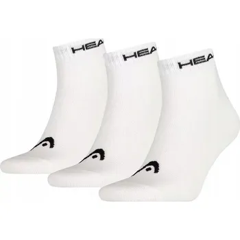 Pánské ponožky HEAD PONOŽKY / PONOŽKY ČTVRŤKOVÉ BÍLÉ 43-46 3 páry