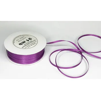 Stuha Stuha saténová jednolící, WS8120, šíře 3 mm / balení 91 m