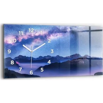 Hodiny Nástěnné hodiny kulatý dekorativní klasické kuchyňské 60x30 cm Mléčná dráha