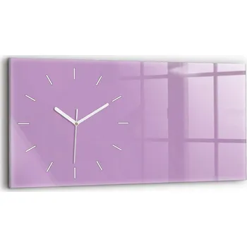 Hodiny Nástěnné hodiny kulatý dekorativní klasické kuchyňské 60x30 cm, lila barva