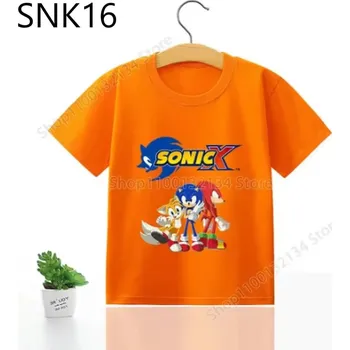 Dětské tričko Sonic (oranžové/červené), různé potisky Motiv: oranžová (SNK16), Velikost: 110