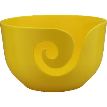 Organizér galanterie Pro Háčkování Miska na klubíčko VLNKA, L žlutá