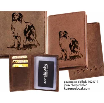 Obal na doklad Pouzdro Na Doklady "Border Kolie" - Dárek pro milovníka psů