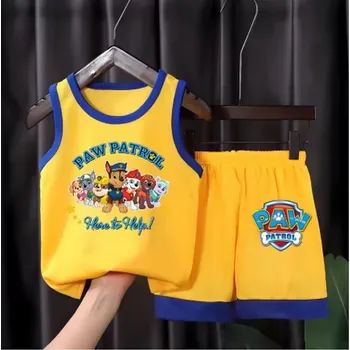 Tlapková patrola Pohodlný letní set pro kluky - tílko + kraťasy s motivem "Tlapková patrola" Barva: Žlutá, Velikost: 120