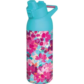 Láhev Nerezová sportovní láhev s pítkem Tide, 700ml, Quokka, floral jumble
