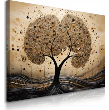 Obraz OBRAZ CANVAS DO OBÝVÁKU LOŽNICE ABSTRAKCE STROM GEOMETRICKÉ VZORY 30x20