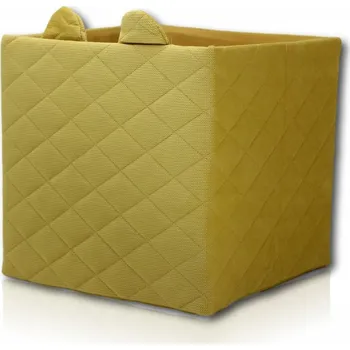 Úložný box Krabička Kontejner Koš na hračky hořčicový