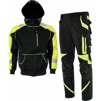 Pracovní obuv Reflexní pracovní oděv - elastické kalhoty Neoflex + mikina s kapucí, velikost 48