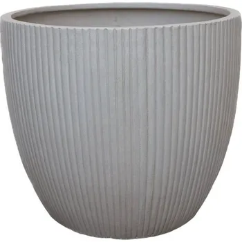Květináč Květináč imitace betonu, ø 23 × 23 × 19 cm, pryskyřice, světle šedá