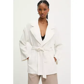 Dámské sako Sako Answear.LAB béžová barva, oversize 93082.ilk 01X, vel. S