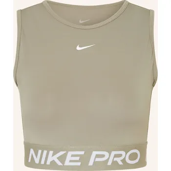 Nike Dámský Cropped Top Pro 365 Dri-Fit, khaki, 34
