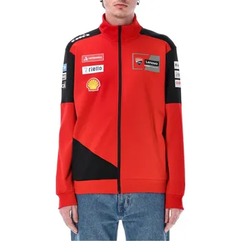 Pánská mikina mikina na zip TEAM DUCATI Corse, (červená, černá, vel. M)