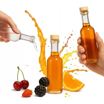 Sklenice Butelka FUTURA 100ml S KORKEM na likér, víno, pálenku