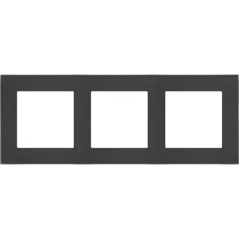 vypínač Trojitý Rámeček Kontakt-simon černý