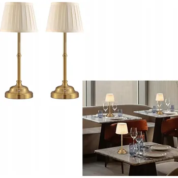 Lampička Bezdrátová LED Stolní Lampa Přenosná Restaurace Bar Kavárna