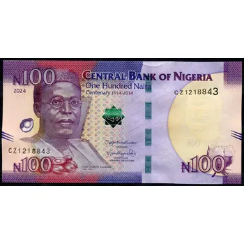 Nigérie Nigerie (P 41e) 100 NAIRA (2024) - UNC - pamětní bankovka CZ série