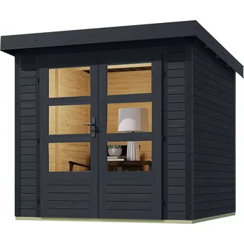 Zahradní stavba KARIBU HOLZTECHNIK hybridní domek KARIBU JUPITER C (93416) antracit / antracit LG4040