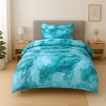 Jahu MyHouse Minerals tyrkys saténové bavlněné povlečení Rozměr: 1x 70 x 90 a 1x 140 x 200 cm