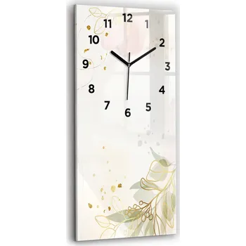 Hodiny Nástěnné skleněné hodiny do moderního interiéru Pastelová abstrakce 30x60 cm