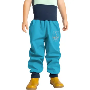 Chlapecké kalhoty Batolecí Softshellové kalhoty Unuo bez zateplení Basic, Smaragdová velikost 86/92