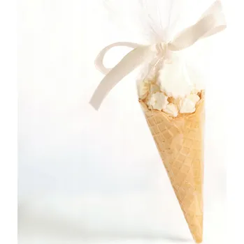 Svatební dekorace Poděkování hostům Zmrzlina z Sněhové Pusinky Svatební Hostina Svaté Přijímání Křest Handmade BÍLÁ